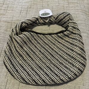 Melie Bianco Cher Raffia Small Top Handle Bag